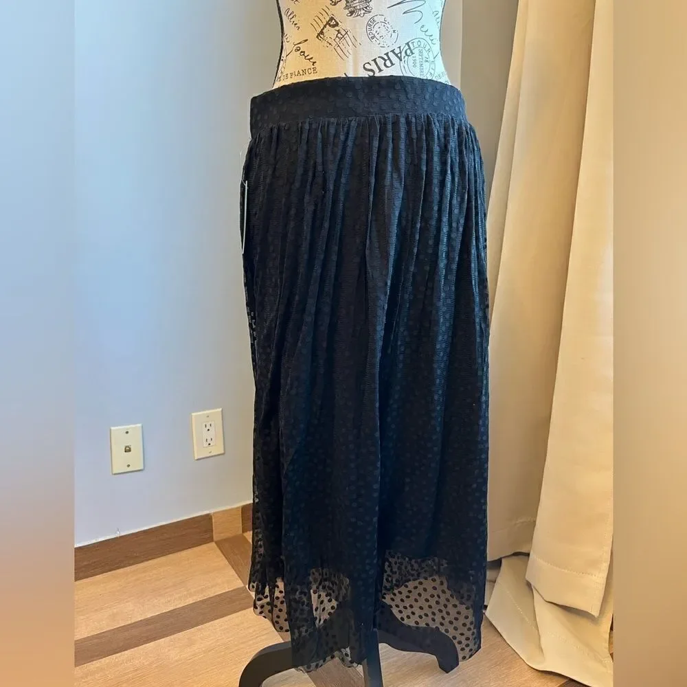 Abound Black Polka Dot Skirt